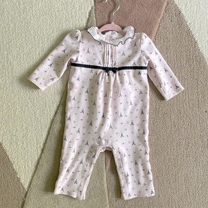 Janie & Jack 6-12m baby 1-piece pale pink